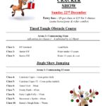 Christmas Show Schedule - show jumping and obstacle course