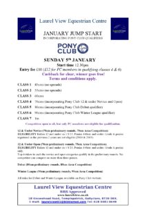January Jump Start Schedule